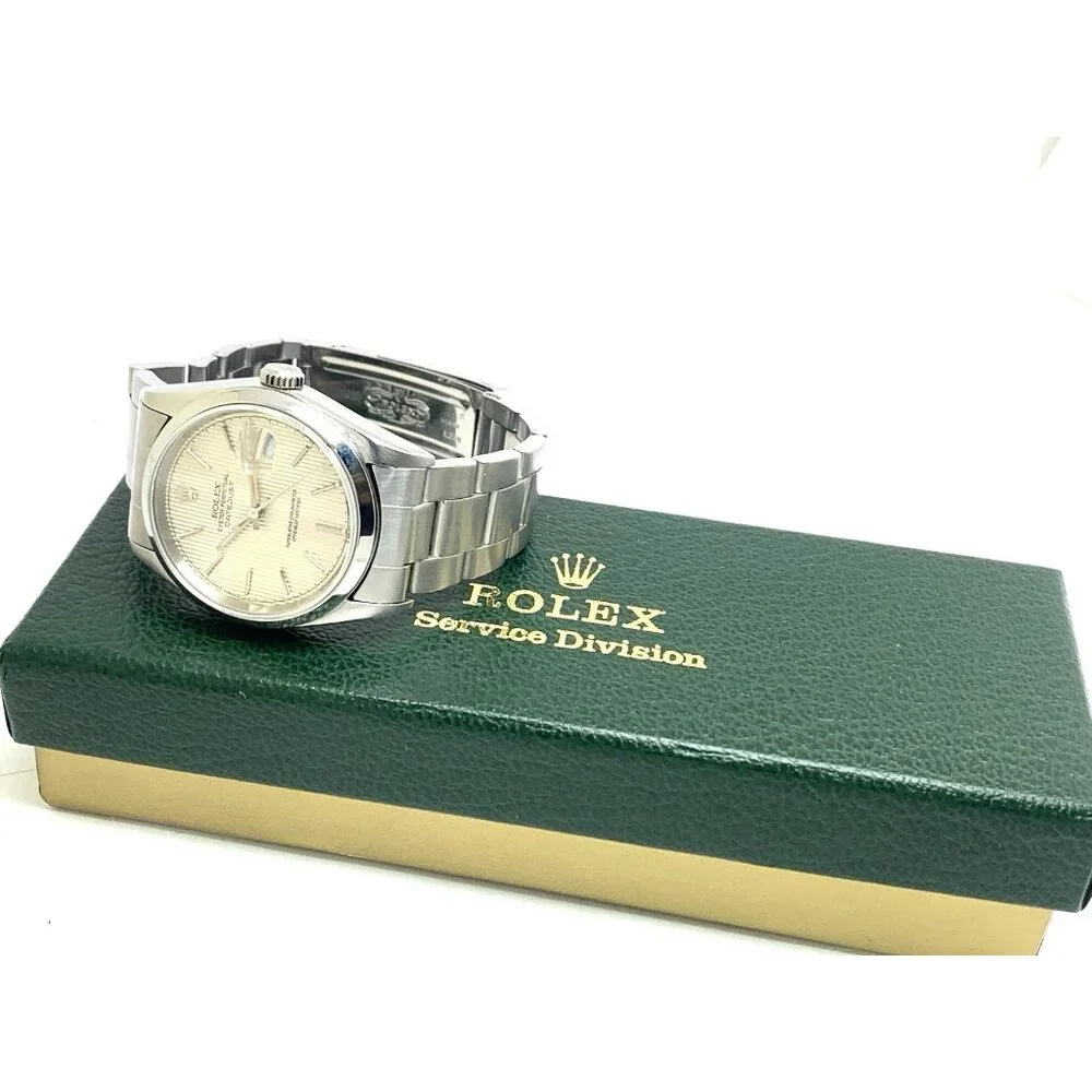 Rolex Datejust Men's Watch 16200 Vintage 1995 Swiss Automatic Tapestry Dial 36mm